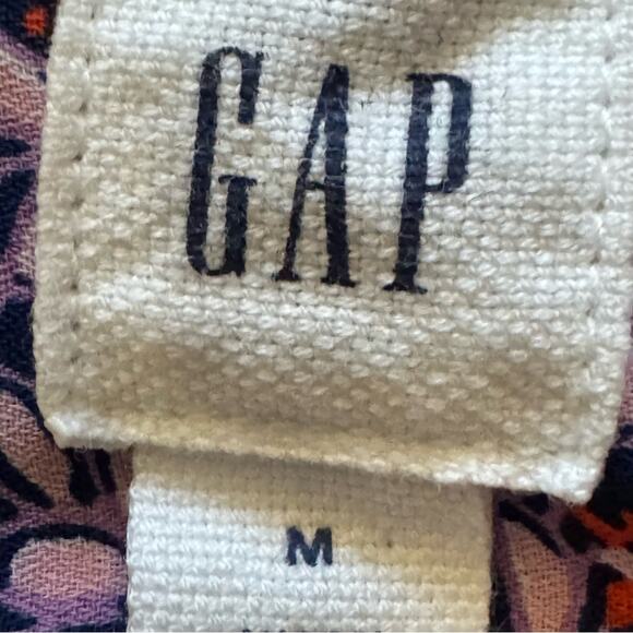 Gap navy blue orange sleeveless knee length a-line dress size medium M
 b33 - Picture 2 of 5